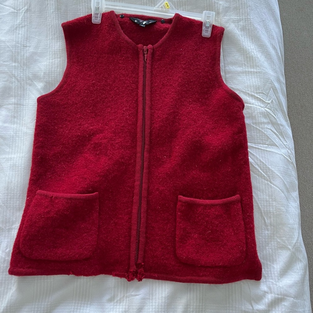 Red winter vest